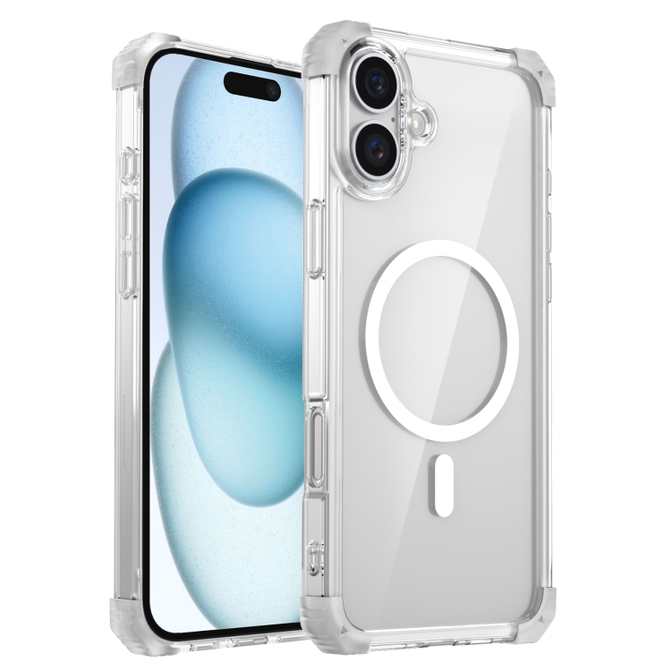 

For iPhone 16 Plus Transparent MagSafe Magnetic Phone Case(Transparent)