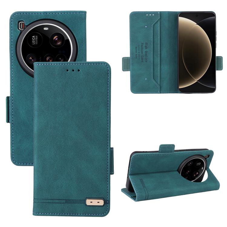 

For Xiaomi 15 Ultra Magnetic Clasp Leather Phone Case(Green)