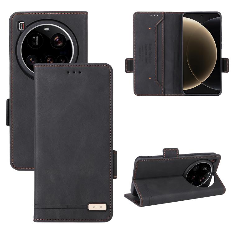 

For Xiaomi 15 Ultra Magnetic Clasp Leather Phone Case(Black)