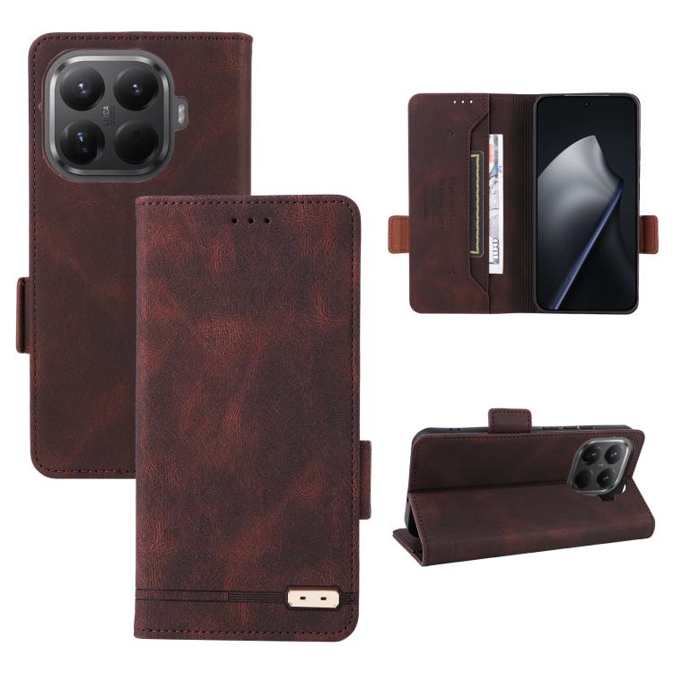 

For Xiaomi 15T Pro 5G Magnetic Clasp Leather Phone Case(Brown)