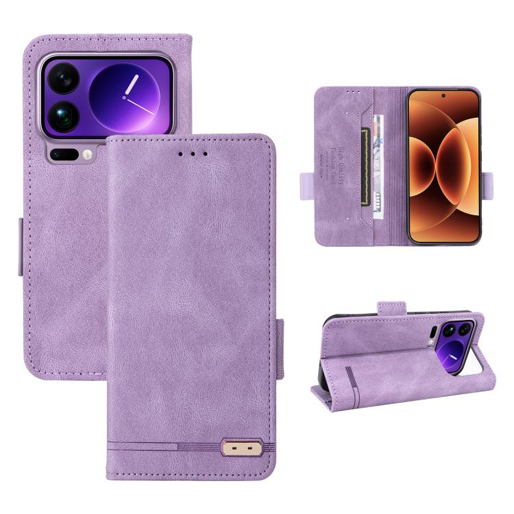 For Xiaomi 17 Pro Max Magnetic Clasp Leather Phone Case(Purple)