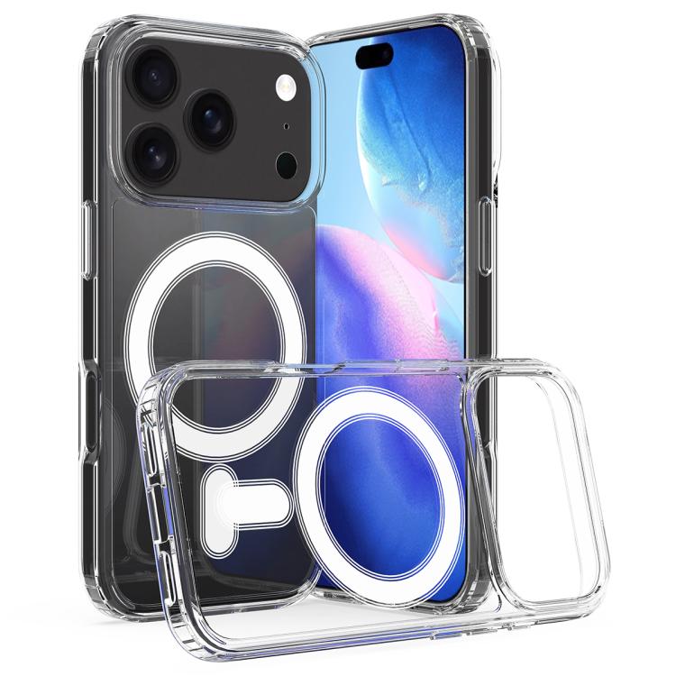 For iPhone 18 Pro MagSafe Clear Acrylic PC Hybrid TPU Phone Case(Transparent)