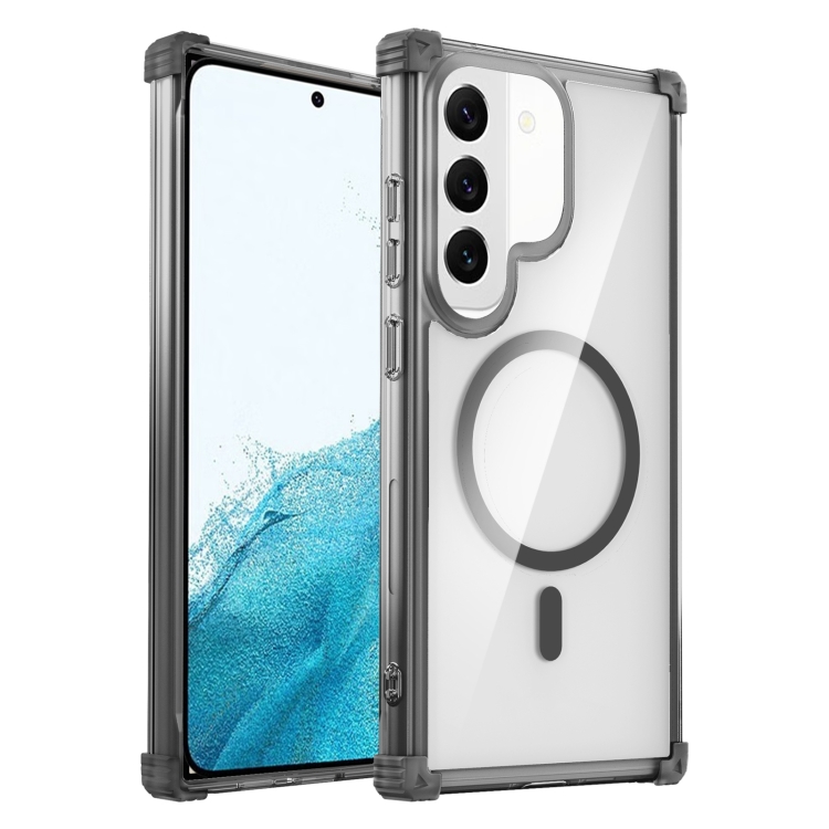 

For Samsung Galaxy S22+ 5G Transparent MagSafe Magnetic Phone Case(Black)