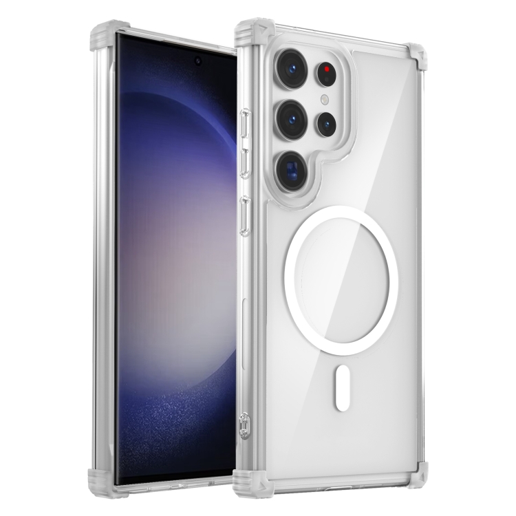 

For Samsung Galaxy S23 Ultra 5G Transparent MagSafe Magnetic Phone Case(Transparent)