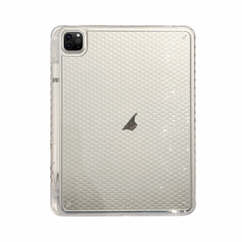 

For iPad Pro 11 2022 / 2020 / 2018 Diamond Texture Acrylic Hybrid TPU Tablet Case(Transparent)