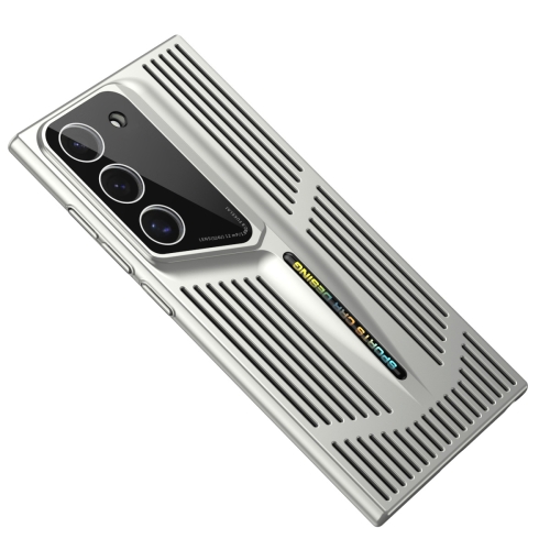 

For Samsung Galaxy S22 5G Blade Cooling PC Full Coverage Phone Case(Titanium Silver)