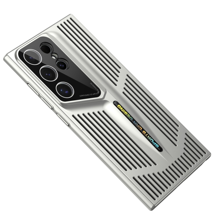 

For Samsung Galaxy S22 Ultra 5G Blade Cooling PC Full Coverage Phone Case(Titanium Silver)