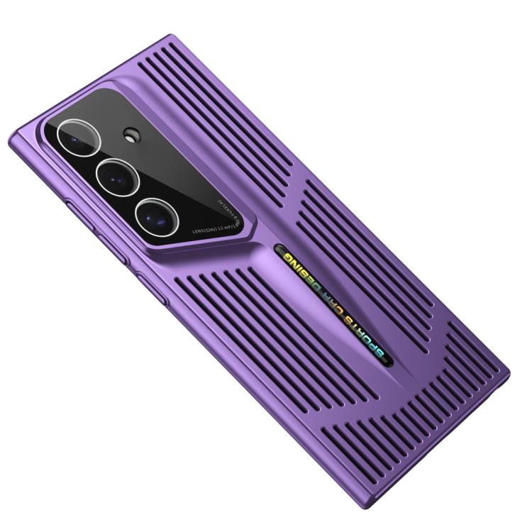 For Samsung Galaxy S25+ 5G Blade Cooling PC Full Coverage Phone Case(Dark Purple)