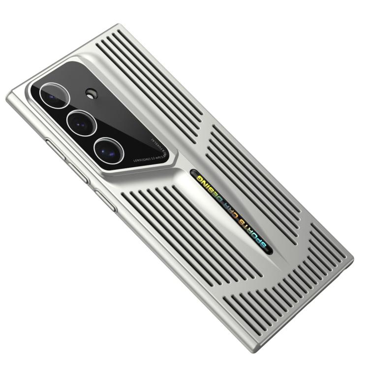 

For Samsung Galaxy S25+ 5G Blade Cooling PC Full Coverage Phone Case(Titanium Silver)