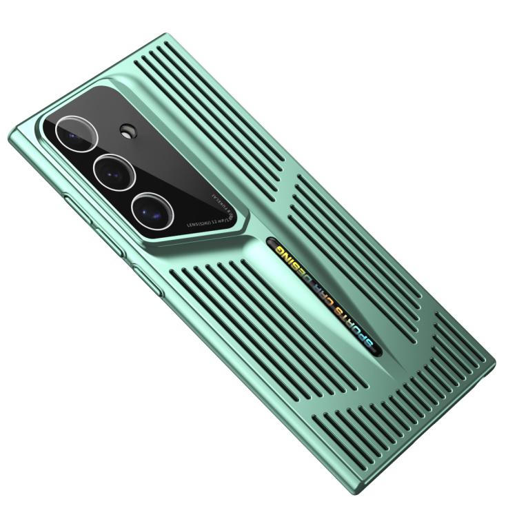 For Samsung Galaxy S25 5G Blade Cooling PC Full Coverage Phone Case(Cyan) — купить у Sunsky-online WW