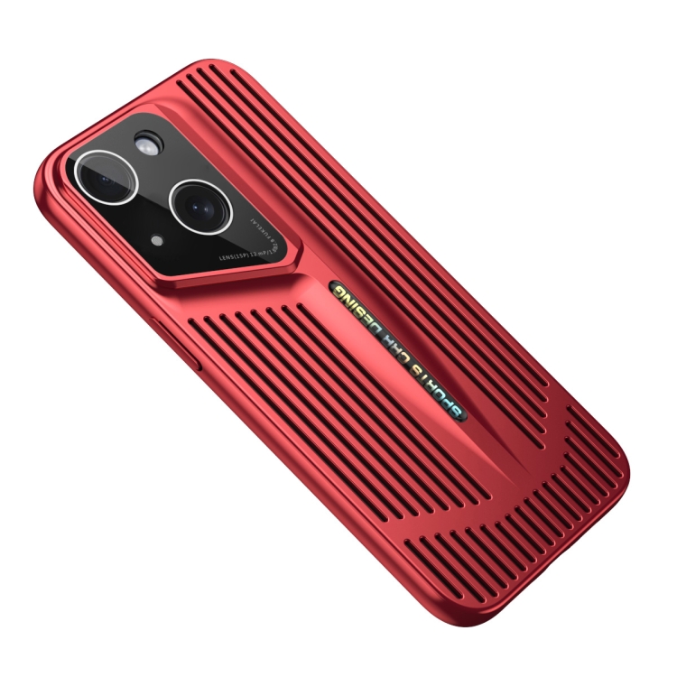 For iPhone 13 Blade Cooling PC Full Coverage Phone Case(Red)