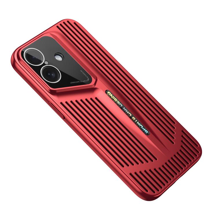 For iPhone 16 Plus Blade Cooling PC Full Coverage Phone Case(Red)