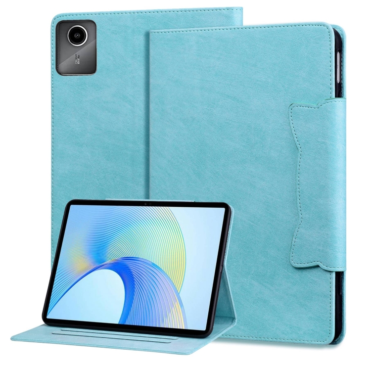 

For Lenovo Xiaoxin Pad M11 2024 Cat Buckle Leather Tablet Case(Sky Blue)