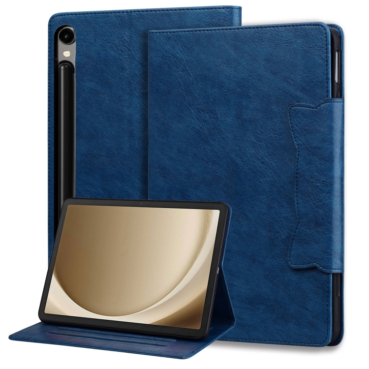 

For Samsung Galaxy Tab S9+ / S8+ / S7+ Cat Buckle Leather Smart Tablet Case(Royal Blue)