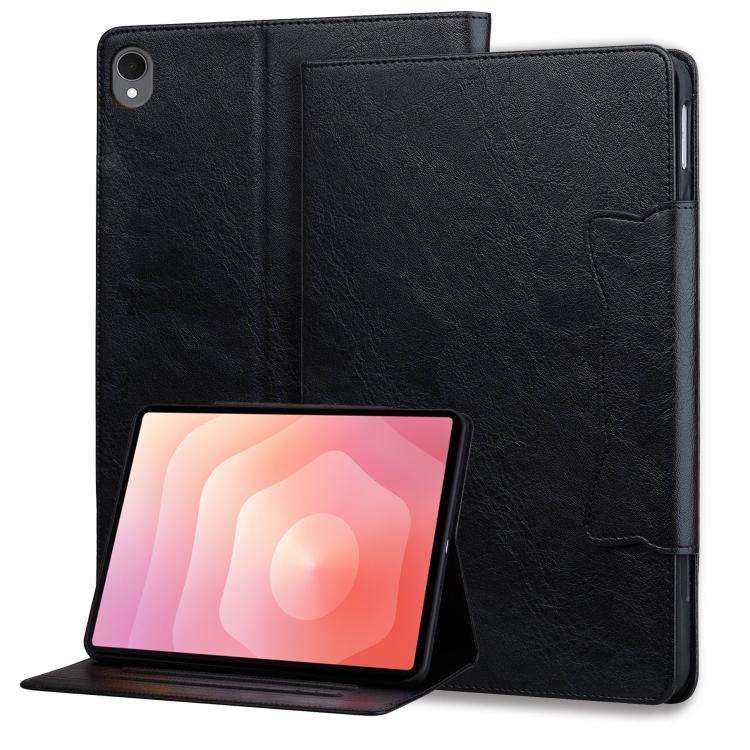 

For Samsung Galaxy Tab S11 Cat Buckle Leather Smart Tablet Case(Black)