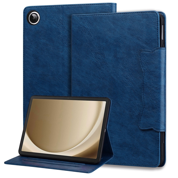 

For Samsung Galaxy Tab A9 Cat Buckle Leather Tablet Case(Royal Blue)