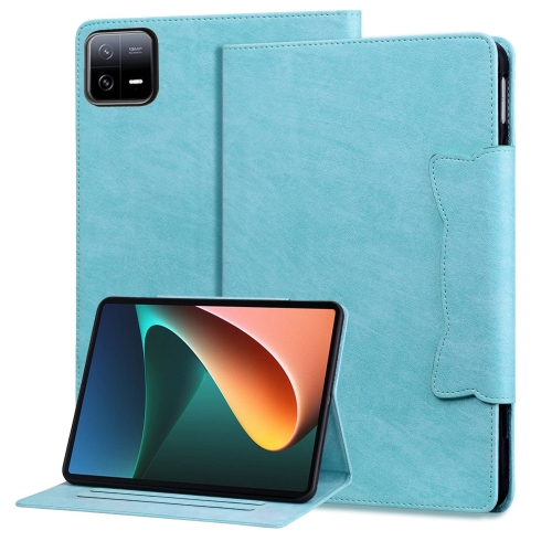 

For Xiaomi Pad 6S Pro Cat Buckle Leather Tablet Case(Sky Blue)