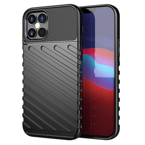 

For iPhone 12 / 12 Pro Thunderbolt Shockproof TPU Soft Case(Black)