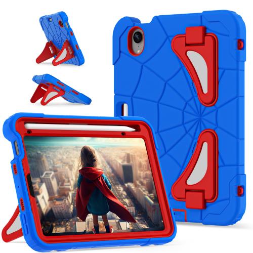 

For iPad mini 2024 / mini 6 Silicone + PC Shockproof Protective Tablet Case(Blue Red)