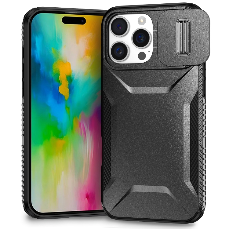 

For iPhone 16 Pro Sliding Camshield Phone Case(Black)