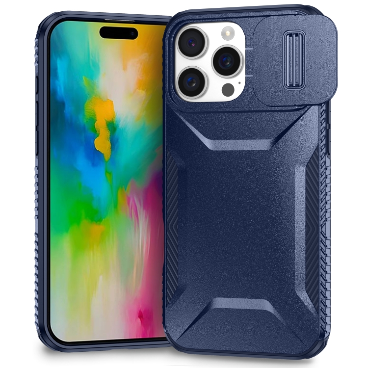 

For iPhone 16 Pro Sliding Camshield Phone Case(Blue)