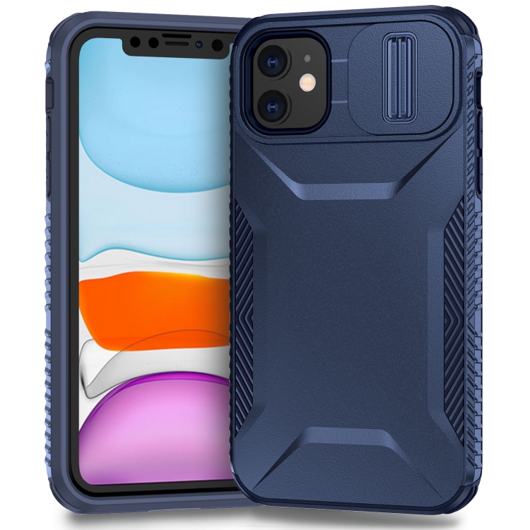 

For iPhone 11 Sliding Camshield Phone Case(Blue)