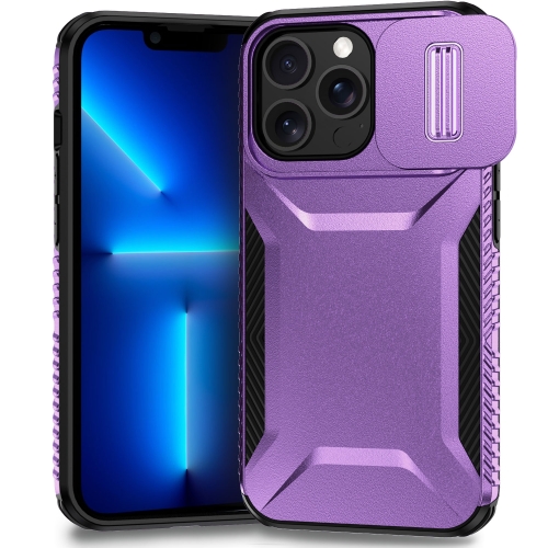 

For iPhone 13 Pro Sliding Camshield Phone Case(Purple)