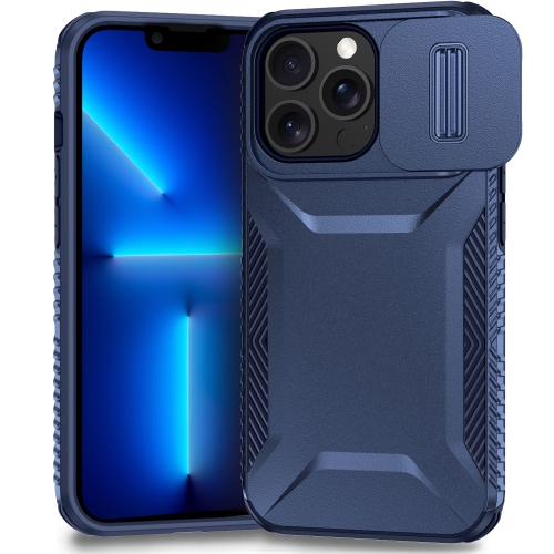 

For iPhone 13 Pro Max Sliding Camshield Phone Case(Blue)