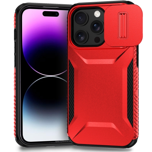 

For iPhone 14 Pro Sliding Camshield Phone Case(Red)