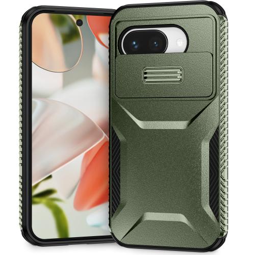 

For Google Pixel 9a Sliding Camshield Phone Case(Alpine Green)