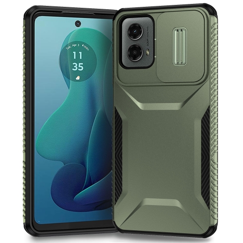 

For Motorola Moto G 5G 2024 Sliding Camshield Phone Case(Alpine Green)