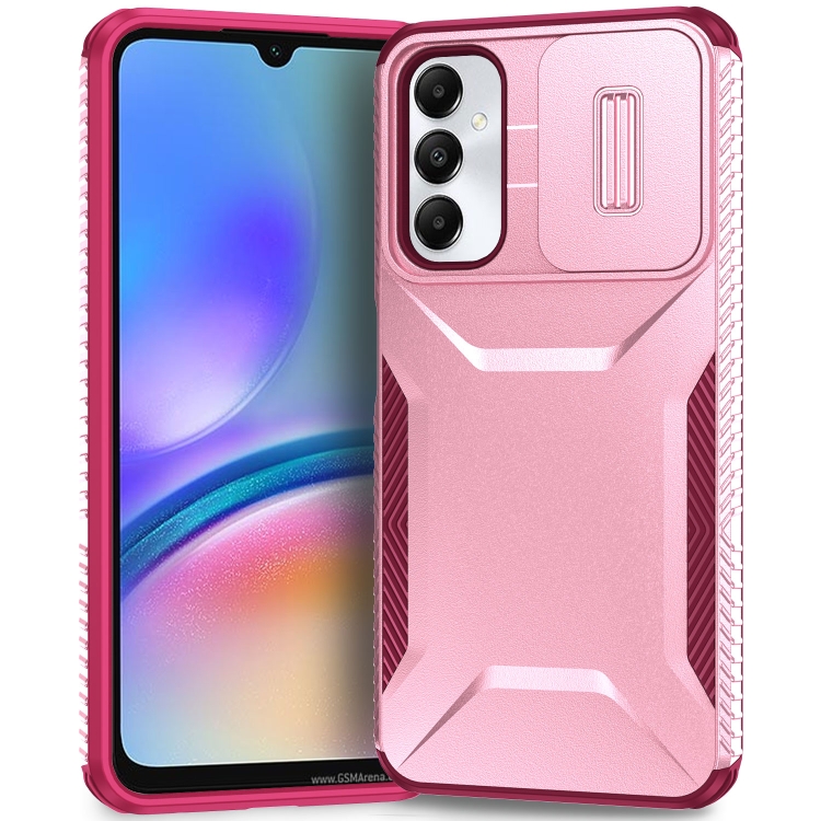 For Samsung Galaxy A05s Sliding Camshield Phone Case(Pink Rose Red)