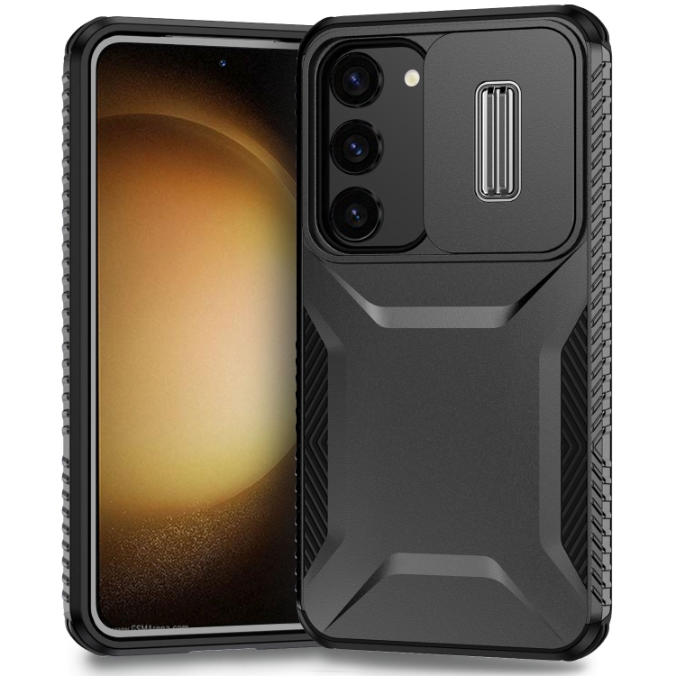 

For Samsung Galaxy S23+ 5G Sliding Camshield Phone Case(Black)