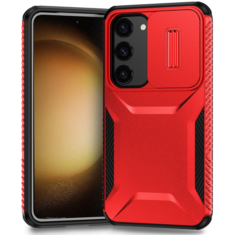 

For Samsung Galaxy S23+ 5G Sliding Camshield Phone Case(Red)