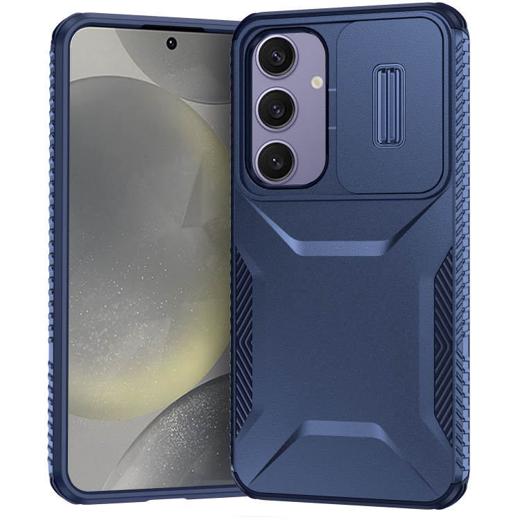 

For Samsung Galaxy S24 FE 5G Sliding Camshield Phone Case(Blue)