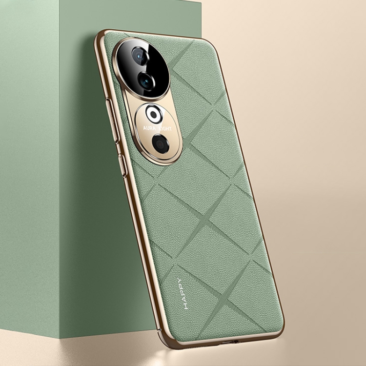 

For vivo S19 Plain Leather PC Phone Case(Green)
