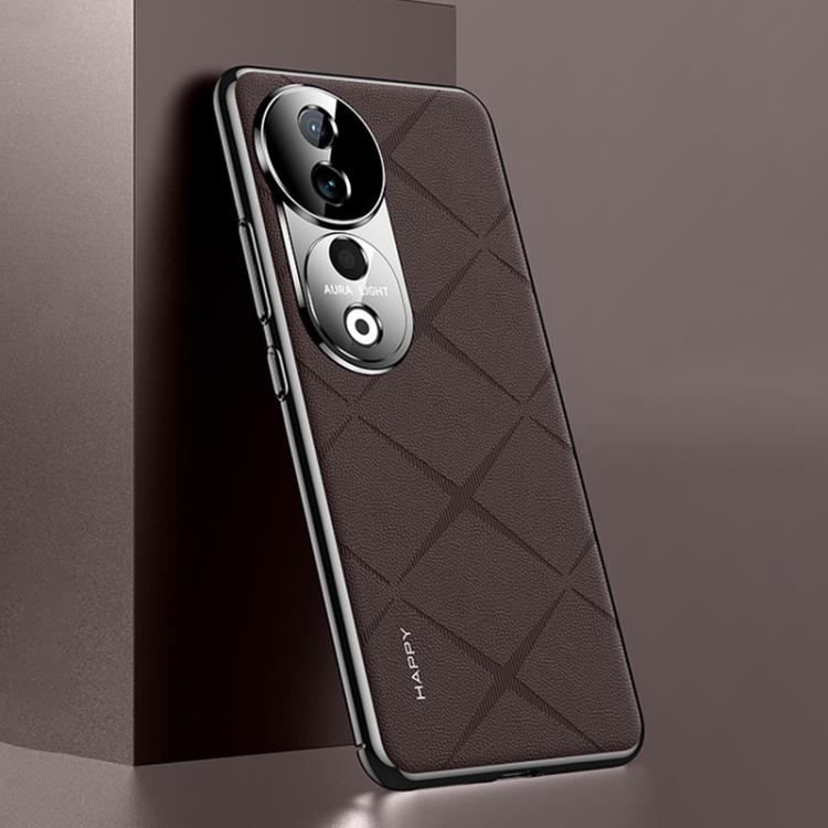 

For vivo S19 Pro Plain Leather PC Phone Case(Brown)