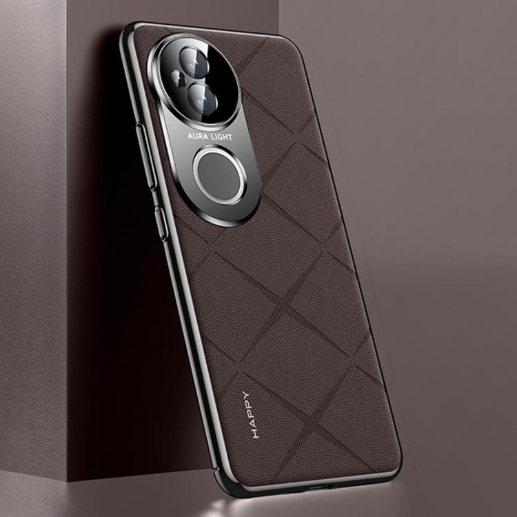 

For vivo S20 Plain Leather PC Phone Case(Brown)