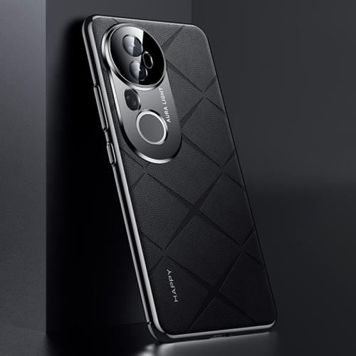 

For vivo S20 Pro Plain Leather PC Phone Case(Black)