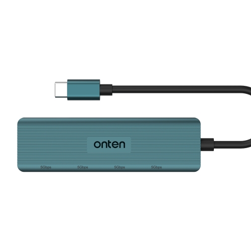 Onten UC621 5Gbps USB-C / Type-C to USB 3.2 Gen1 4 in 1 Multi-function HUB Docking Station, Length:1.5m(Green)