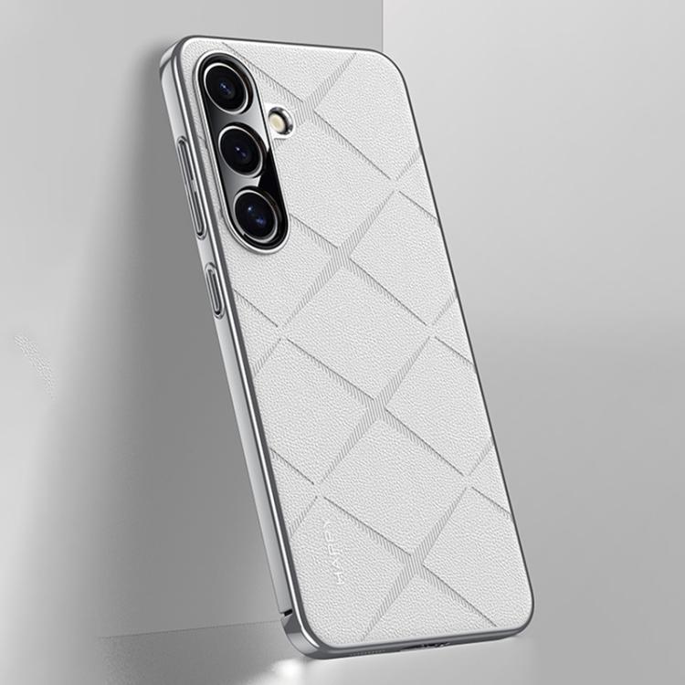 

For Samsung Galaxy S25+ 5G Plain Leather PC Phone Case(White)