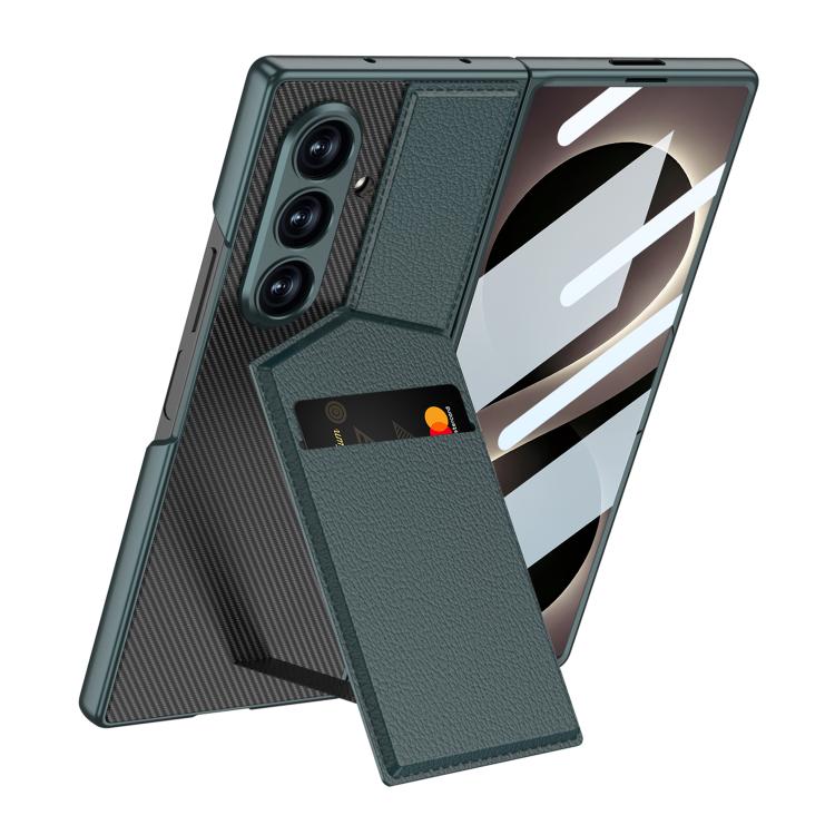 For Galaxy Z Fold8 Ultra 5G GKK Integrated Rotor Bracket Recessed Card Bag Phone Case(Green)