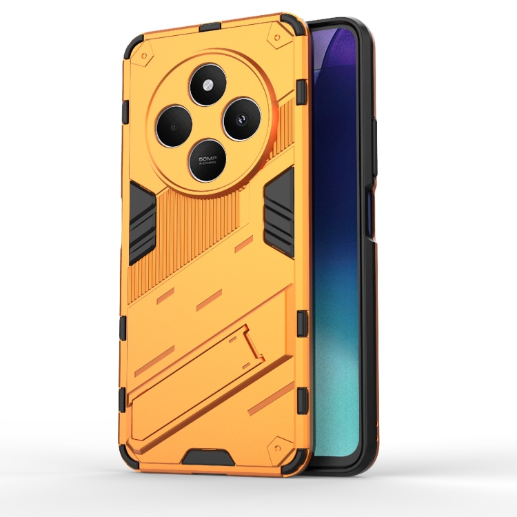 

For Redmi 14C 4G Global Punk Armor 2 in 1 PC + TPU Phone Case with Holder(Orange)