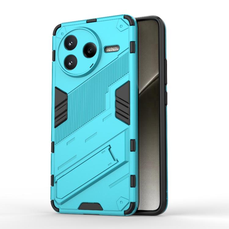 

For Redmi K80 / Poco F7 Pro Punk Armor 2 in 1 PC + TPU Phone Case with Holder(Blue)