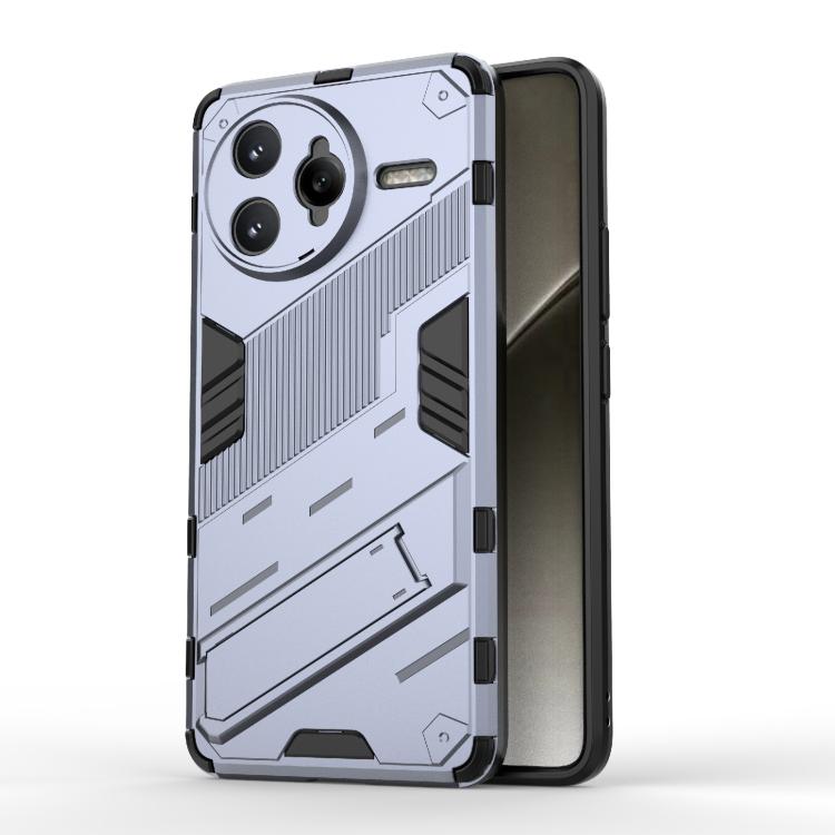 

For Redmi K80 Pro / Poco F7 Ultra Punk Armor 2 in 1 PC + TPU Phone Case with Holder(Grey)