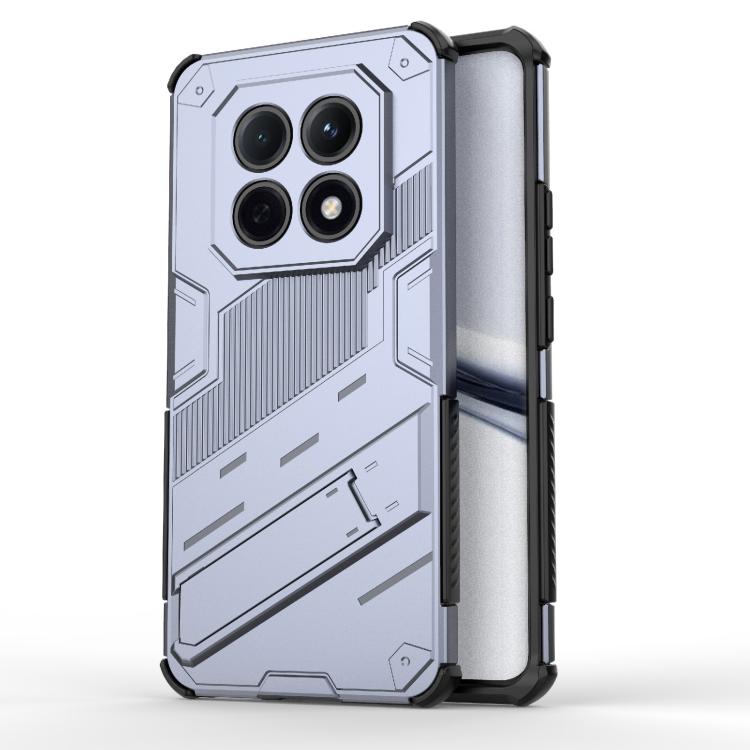 

For Redmi Note 15 5G Global 164mm Punk Armor 2 in 1 PC + TPU Phone Case with Holder(Grey)