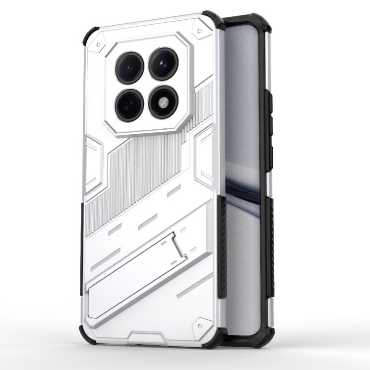 

For Redmi Note 15 5G Global 164mm Punk Armor 2 in 1 PC + TPU Phone Case with Holder(White)