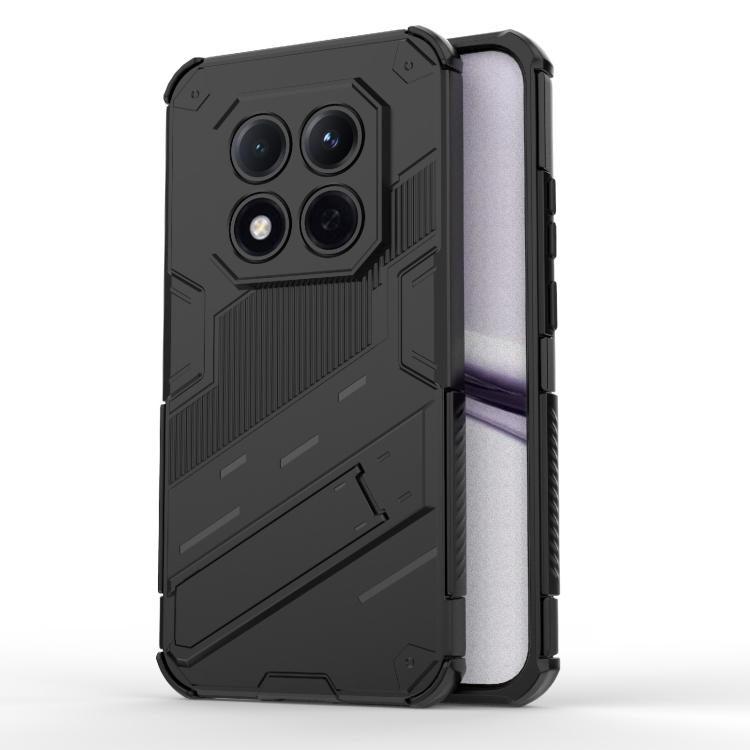 

For Redmi Note 15 Pro 5G Global 163.6mm Punk Armor 2 in 1 PC + TPU Phone Case with Holder(Black)