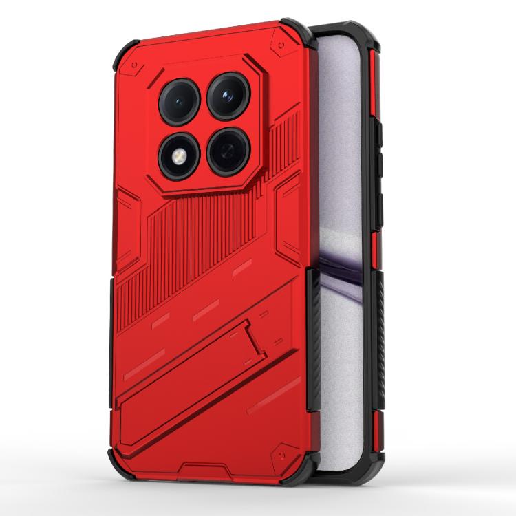

For Redmi Note 15 Pro 5G Global 163.6mm Punk Armor 2 in 1 PC + TPU Phone Case with Holder(Red)