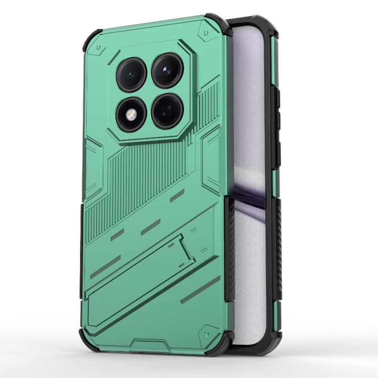 

For Redmi Note 15 Pro 5G Global 163.6mm Punk Armor 2 in 1 PC + TPU Phone Case with Holder(Green)